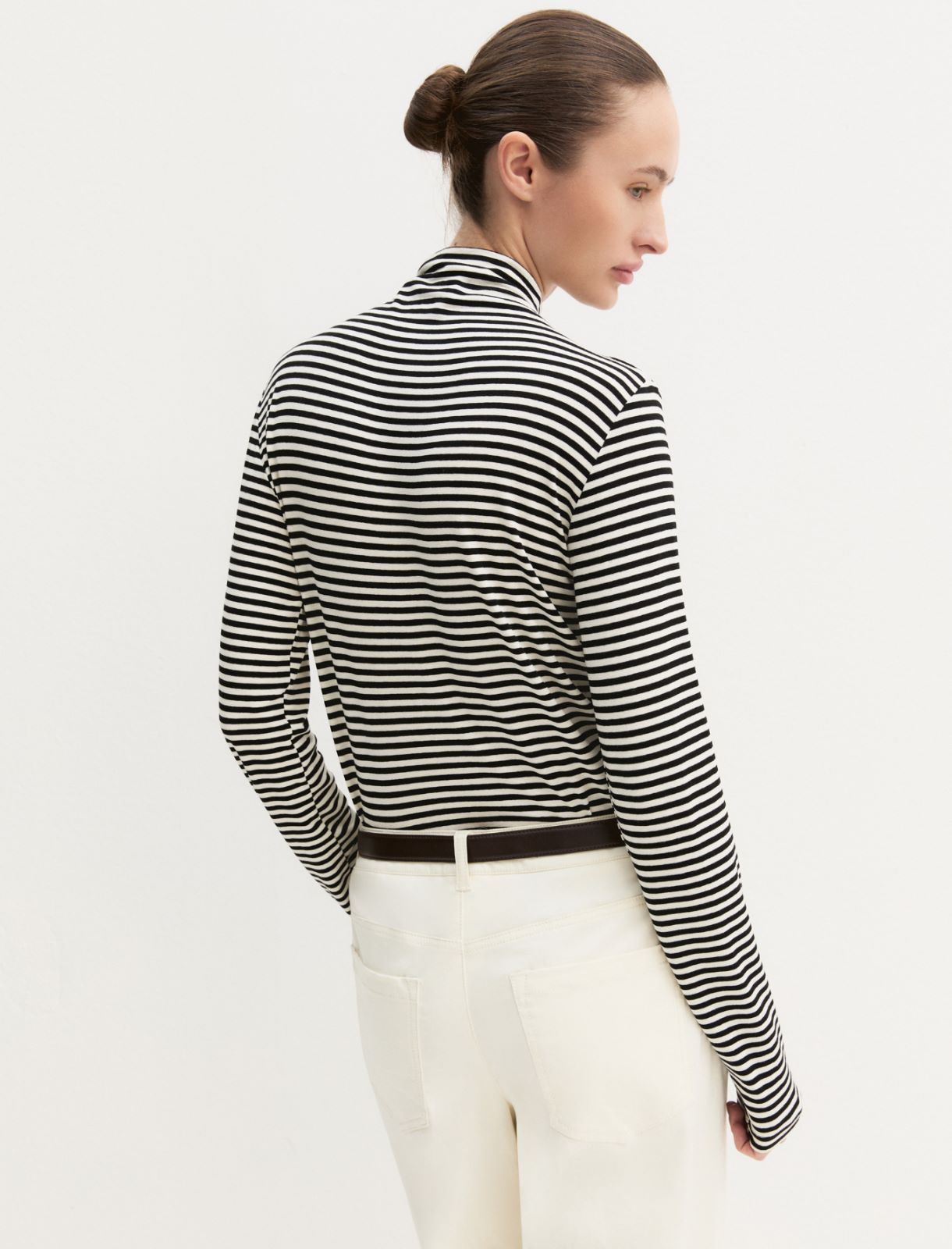 Maglia a lupetto in viscosa - NERO - Emme - 3