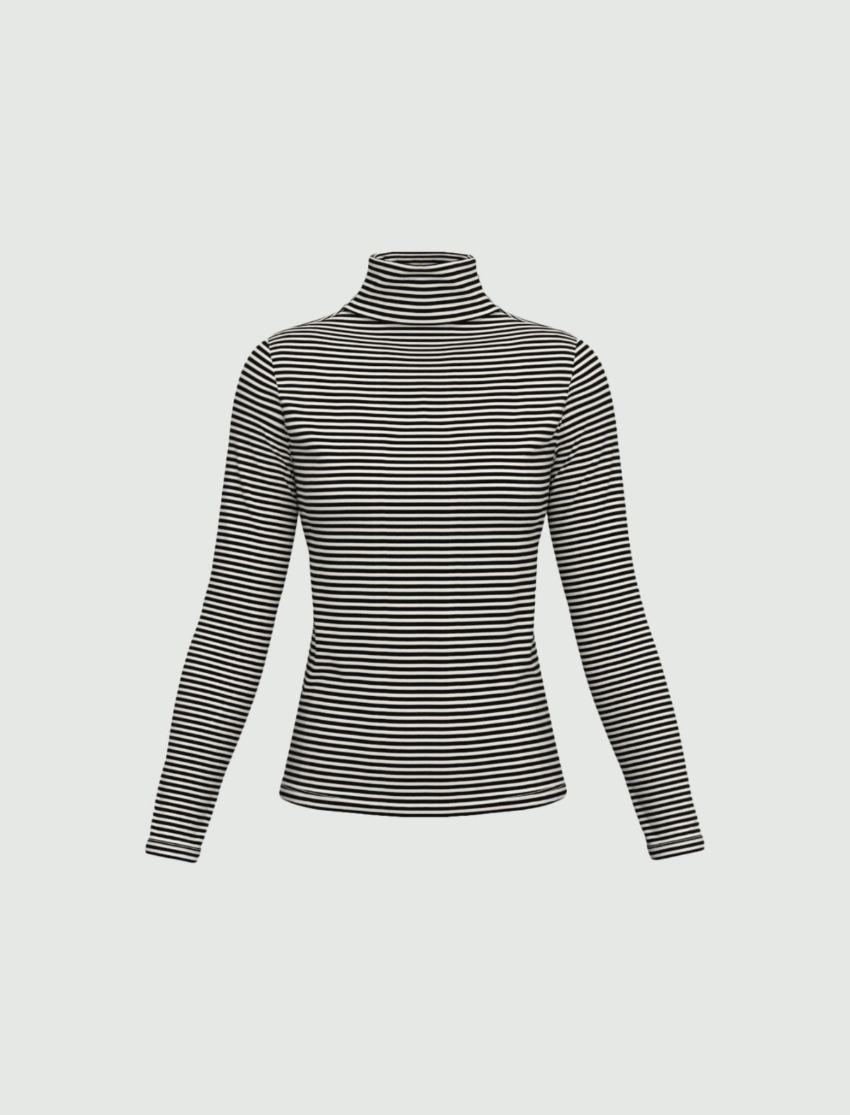 Maglia a lupetto in viscosa - NERO - Emme - 4