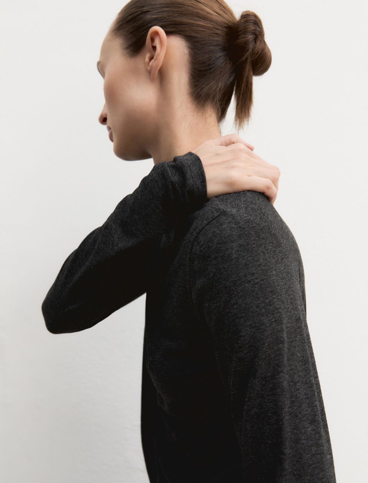 Maglia a lupetto in viscosa - ANTRACITE - Emme - 5