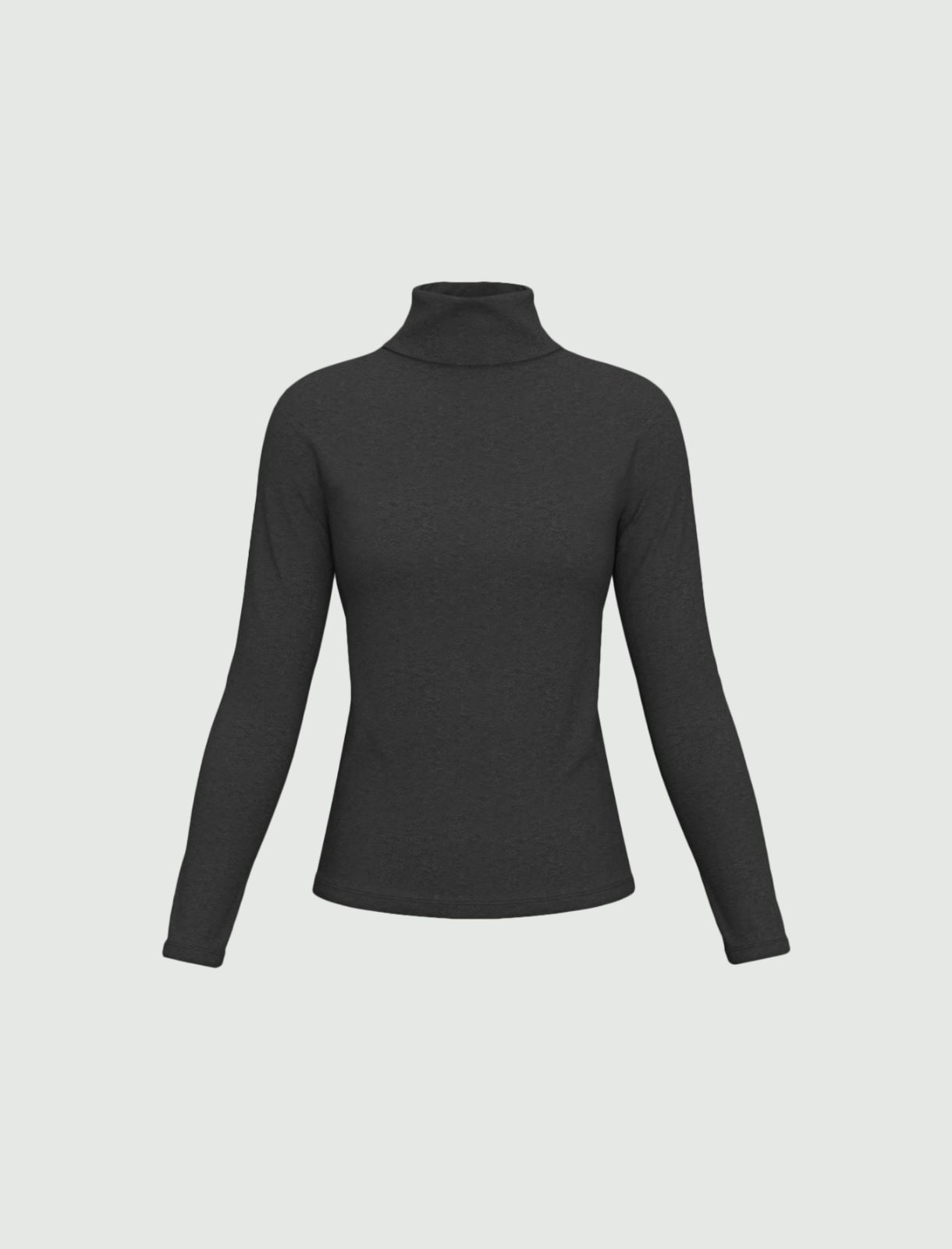 Maglia a lupetto in viscosa - ANTRACITE - Emme - 4