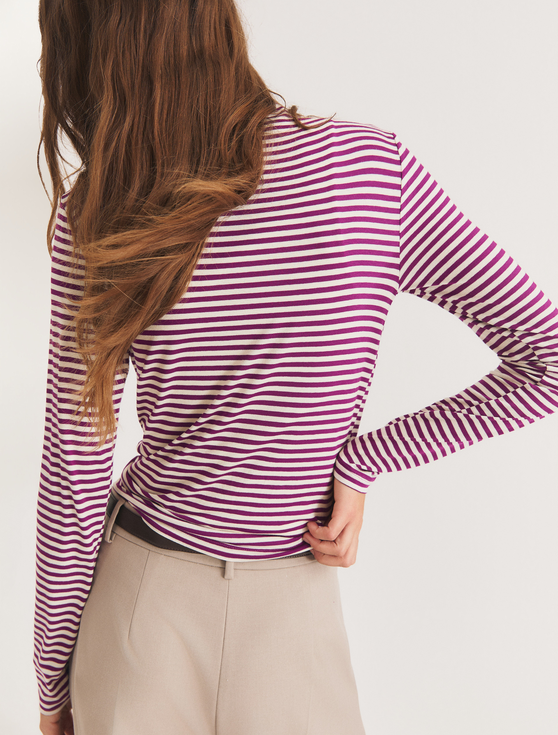 Viscose mock polo-neck jumper - CARDINAL - Emme - 2