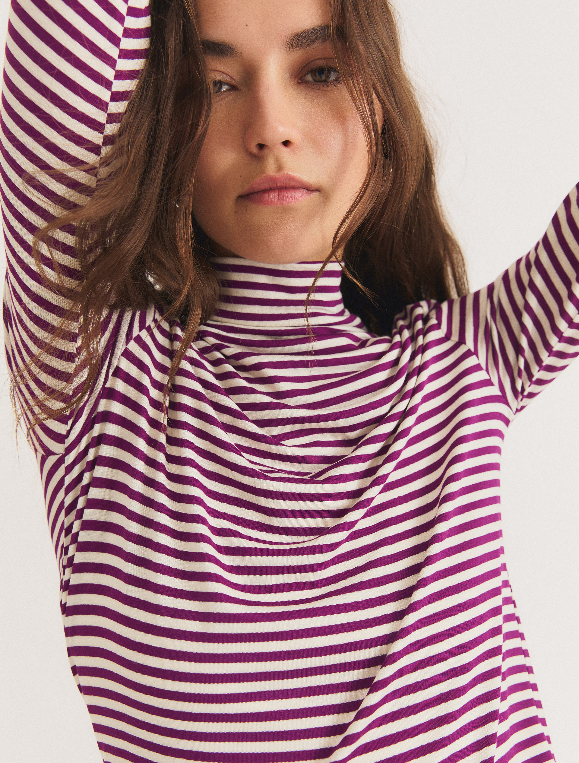 Viscose mock polo-neck jumper - CARDINAL - Emme - 5
