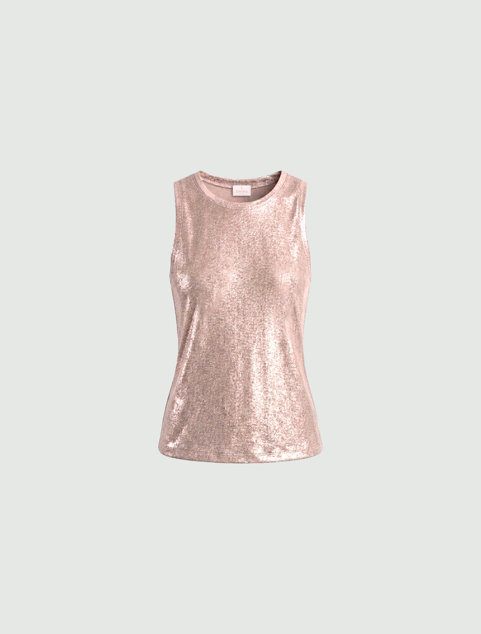Crinkle-jersey vest top - PINK - Emme - 6
