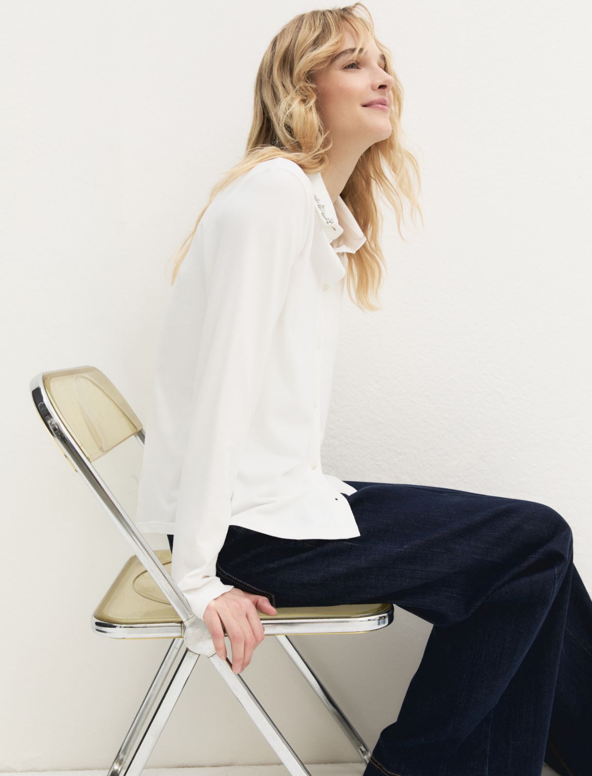 Camicia in piquet - BIANCO - Emme - 4