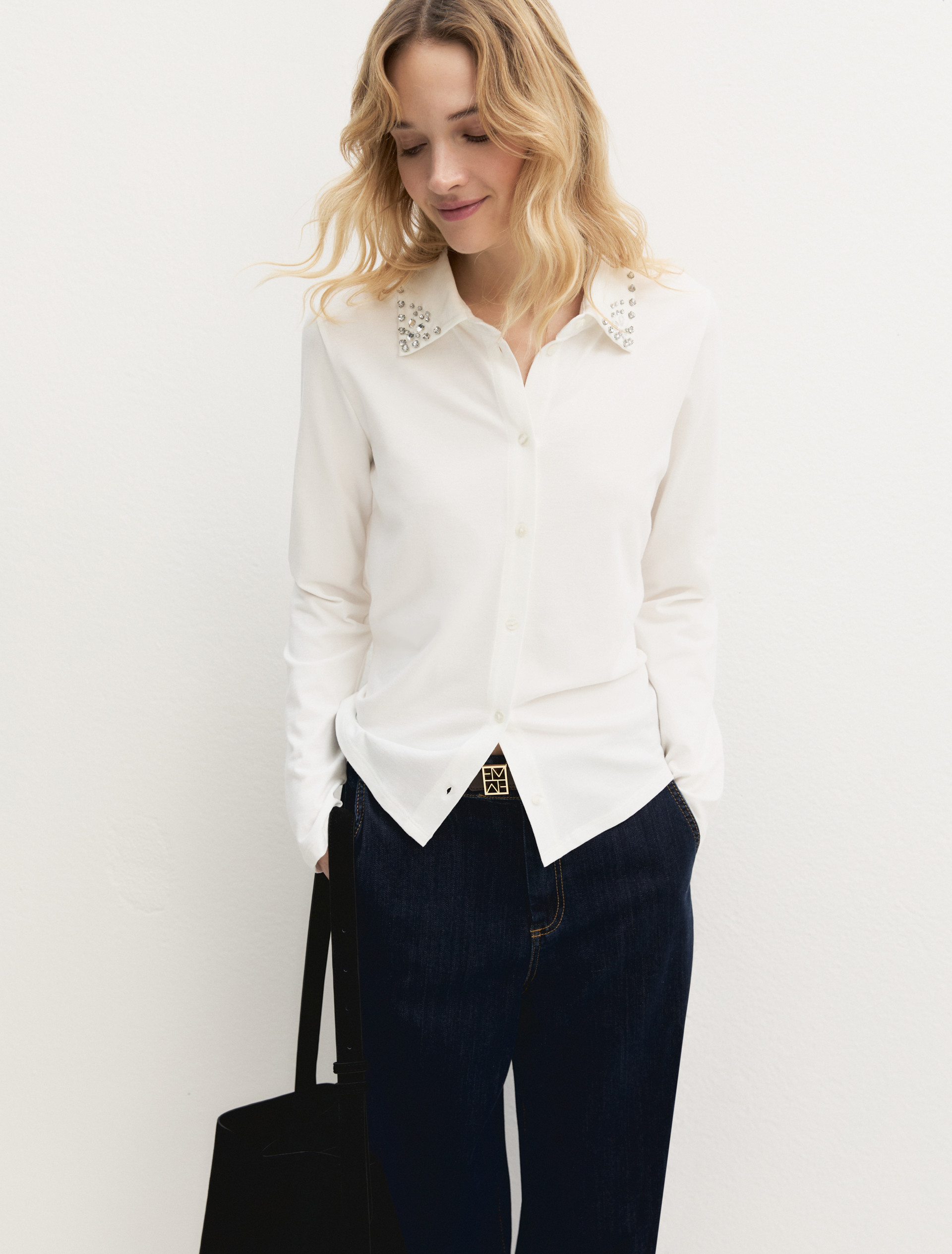 Camicia in piquet - BIANCO - Emme - 5