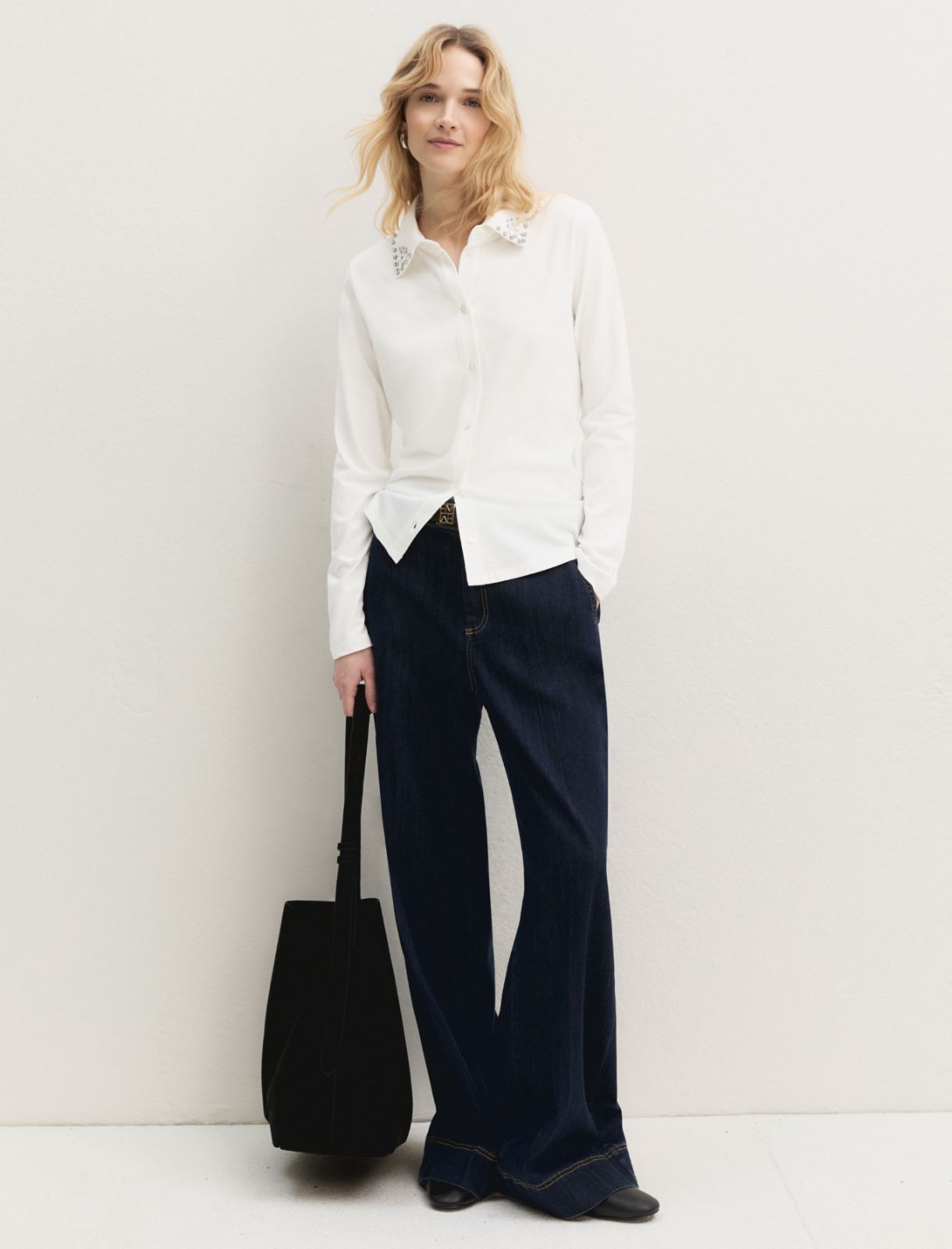 Camicia in piquet - BIANCO - Emme
