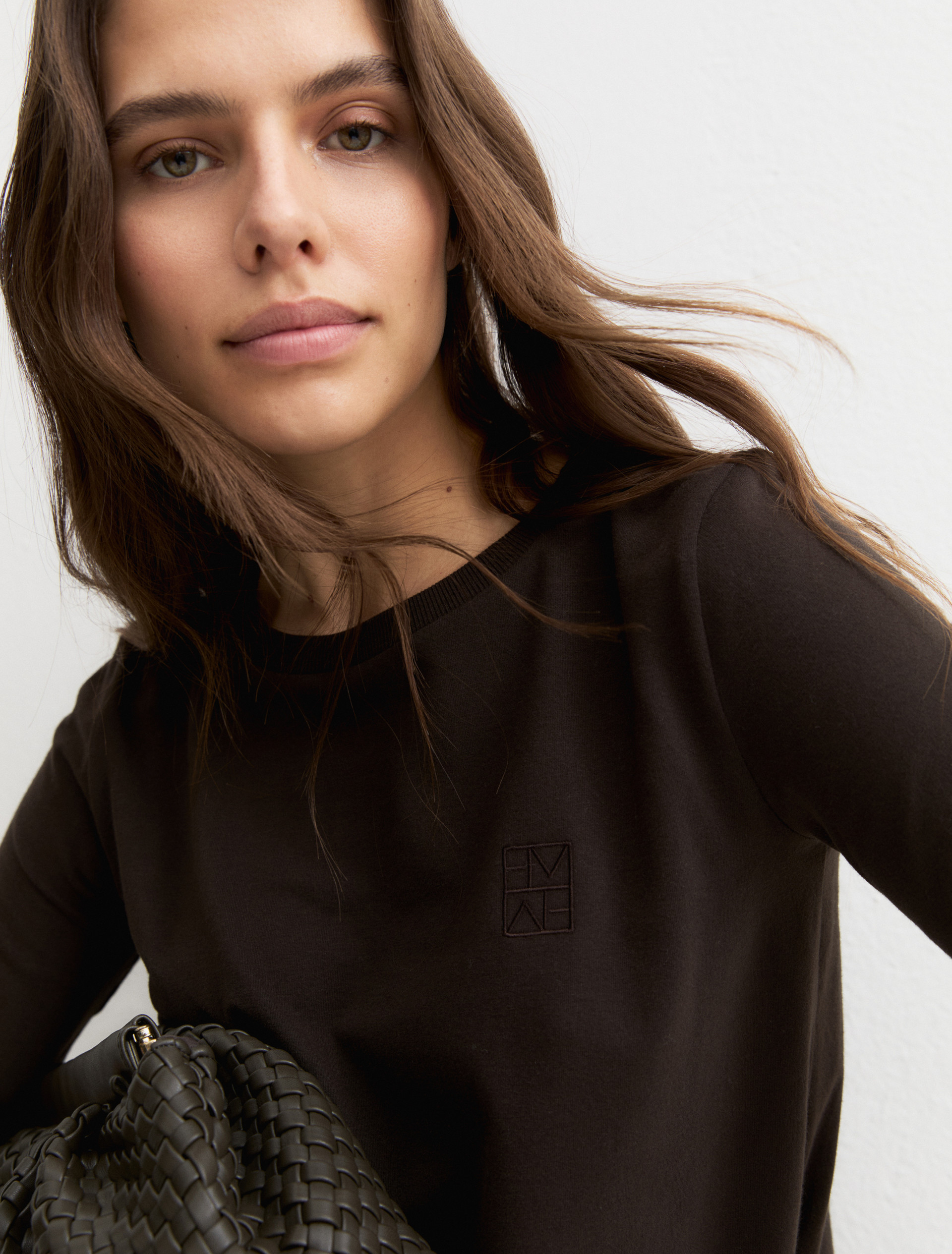 Long-sleeved T-shirt - DARK BROWN - Emme - 5