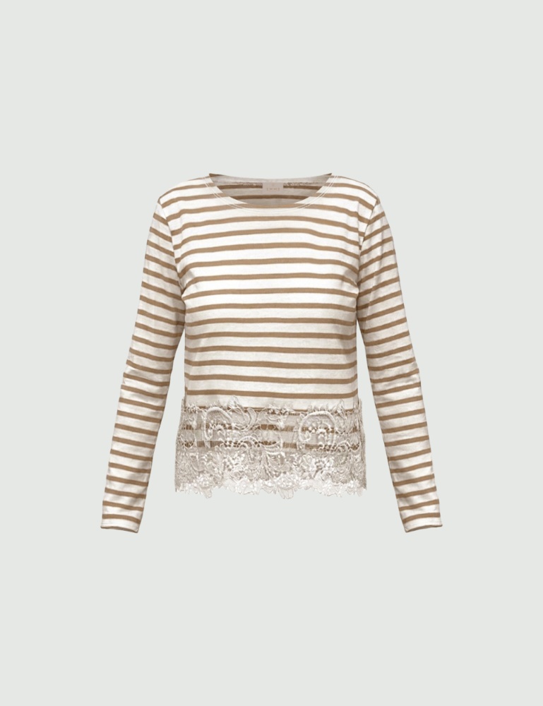 Lace-detail T-shirt - Emme - 6