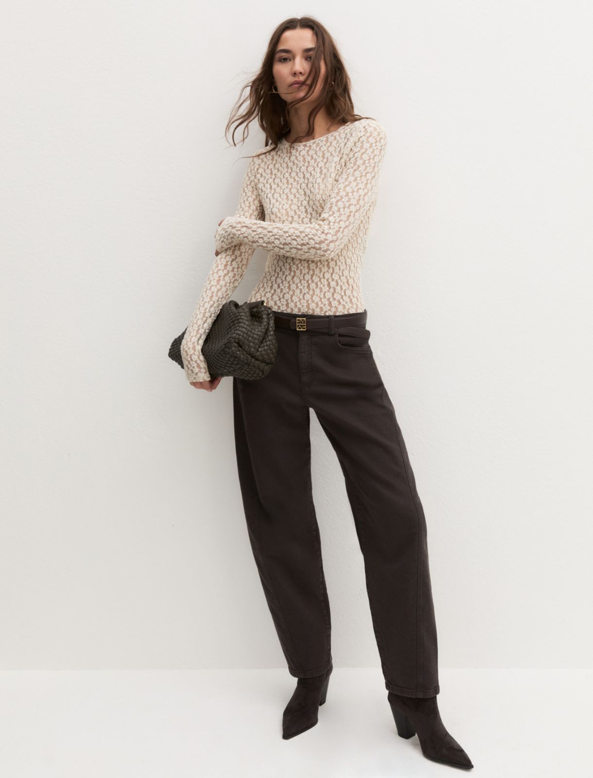 T-shirt in pizzo - BIANCO LANA - Emme - 4
