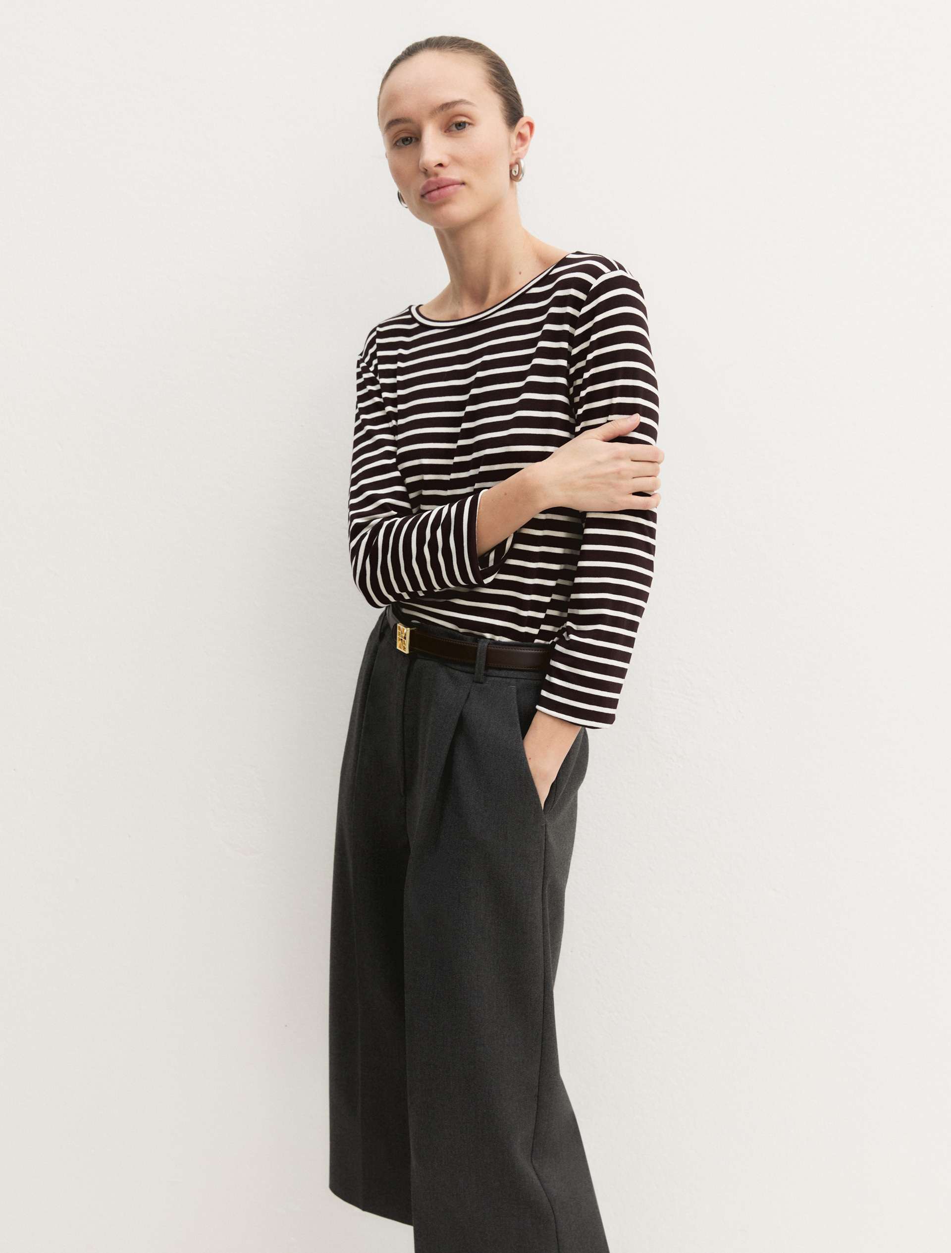 T-shirt in viscosa stretch - MARRONE - Emme - 7