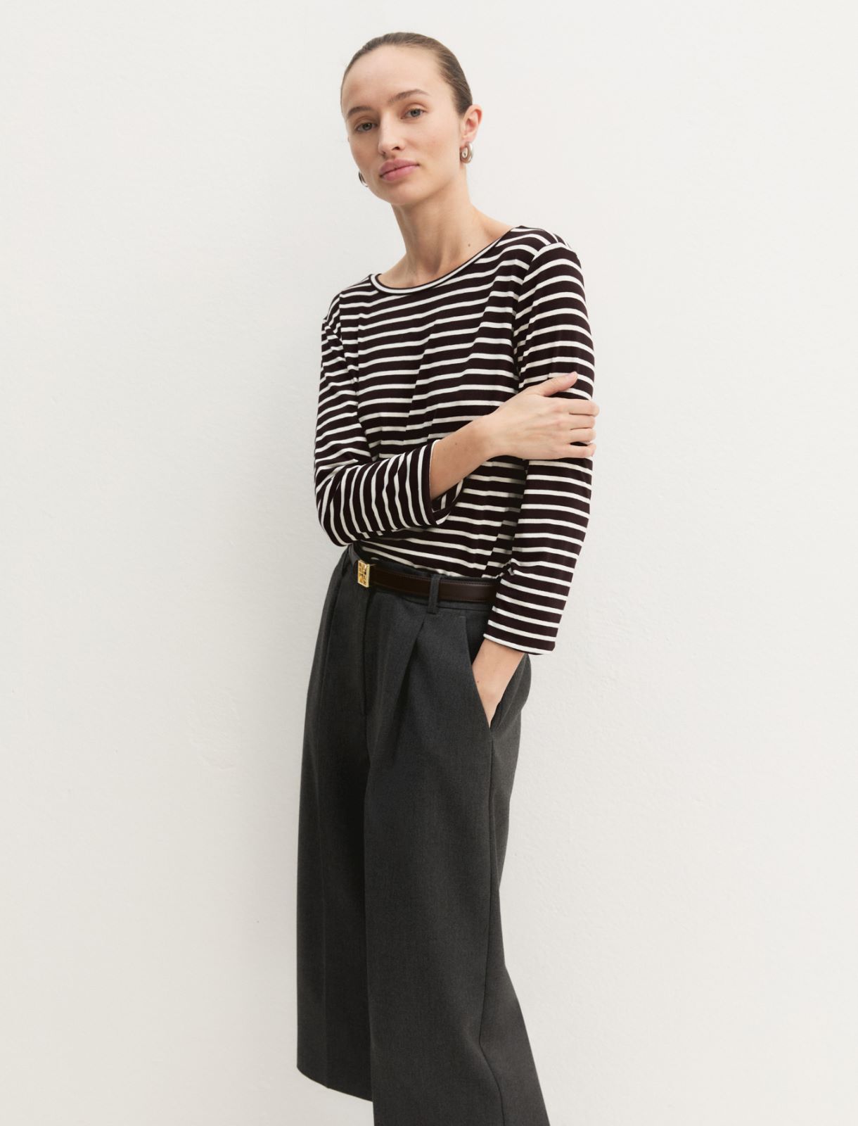 T-shirt in viscosa stretch - MARRONE - Emme - 7