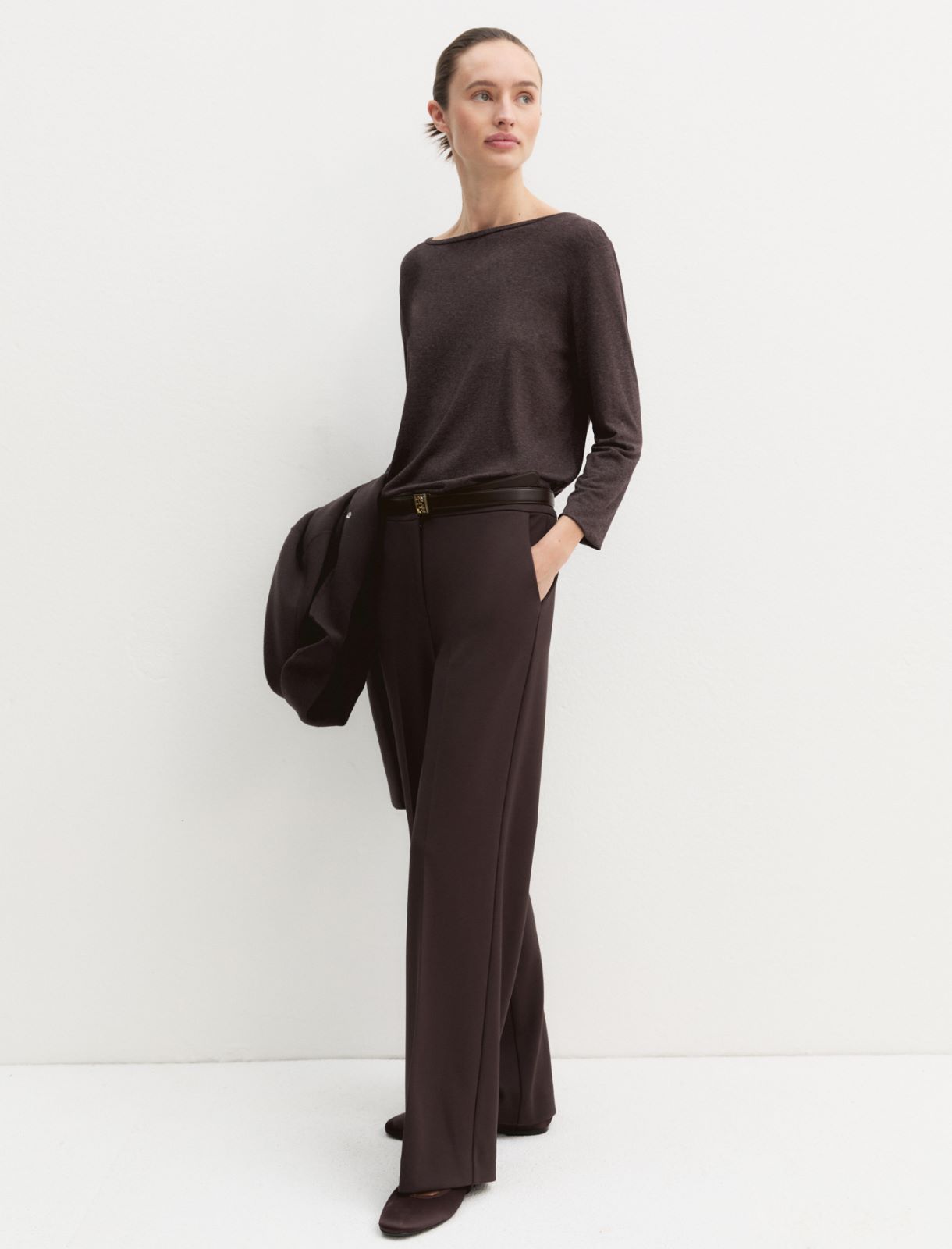 T-shirt in viscosa stretch - MARRONE - Emme