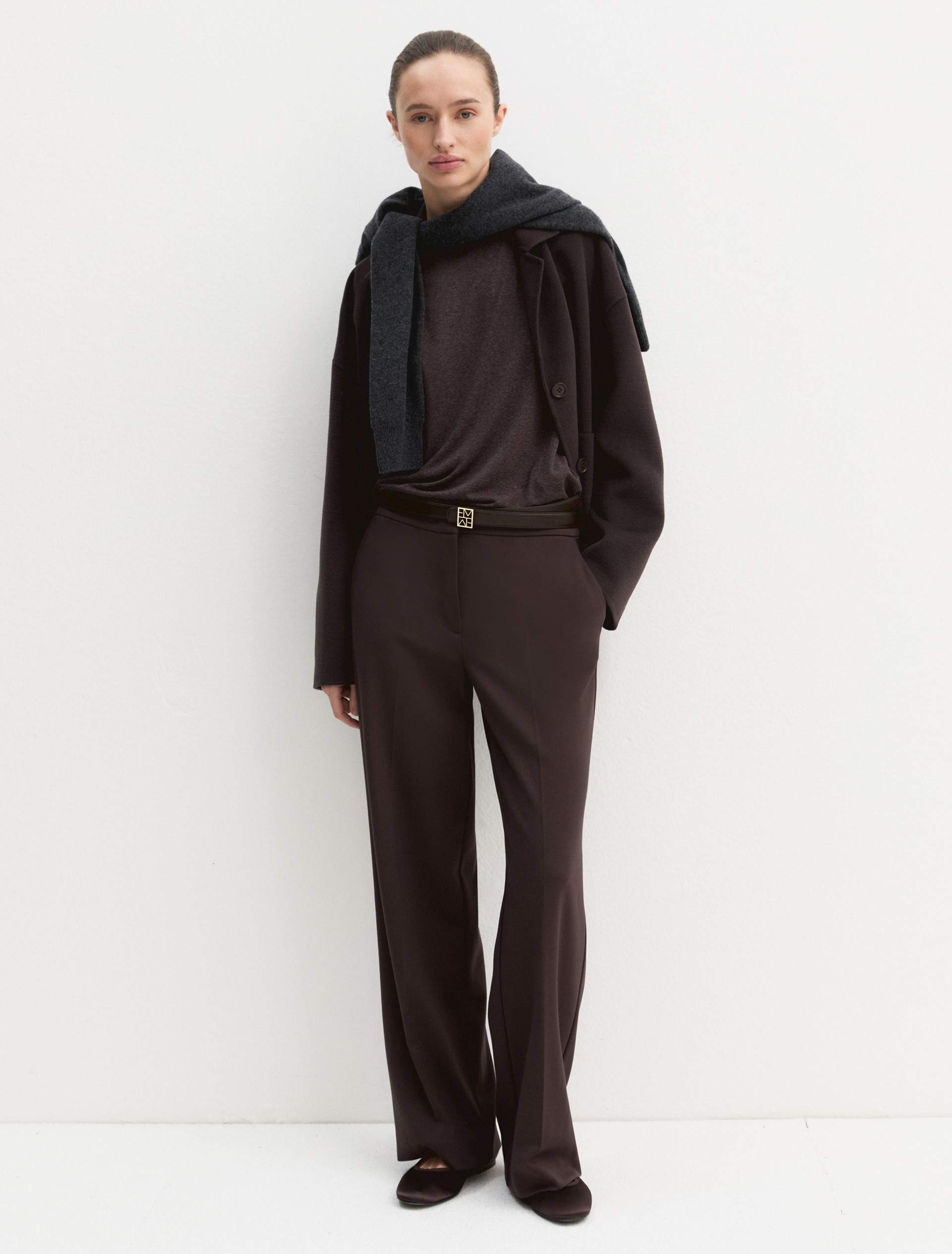 T-shirt in viscosa stretch - MARRONE - Emme - 2