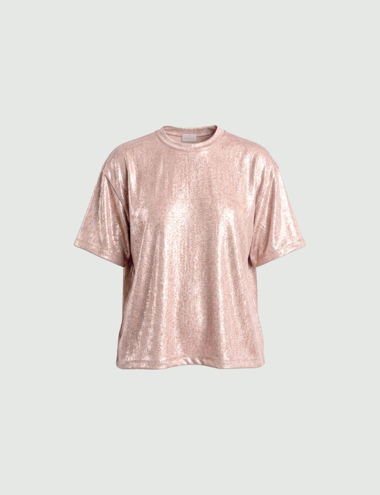 Boxy crinkle-finish jersey T-shirt - Emme - 6