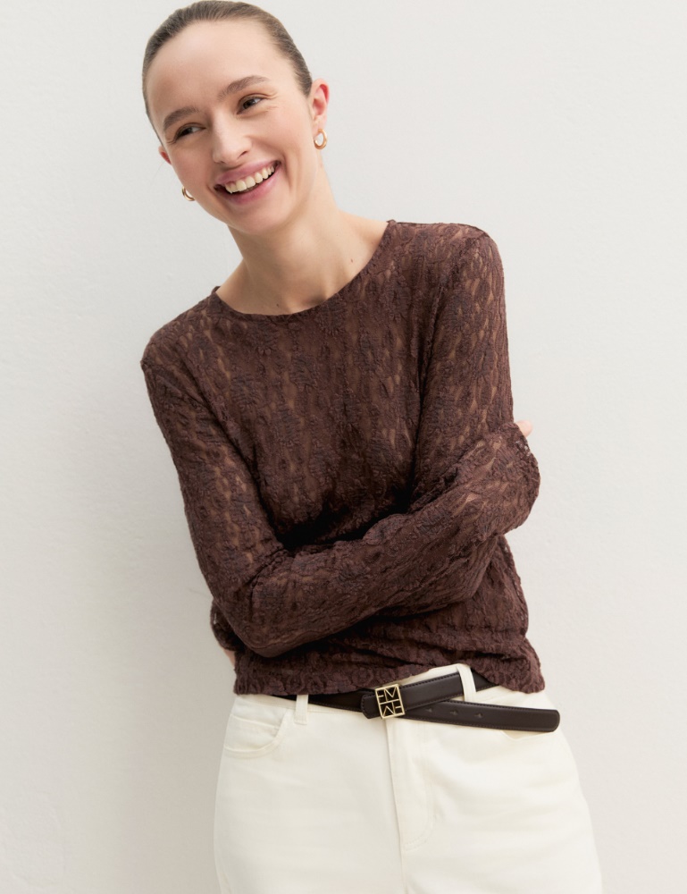 Lace jersey T-shirt - Emme