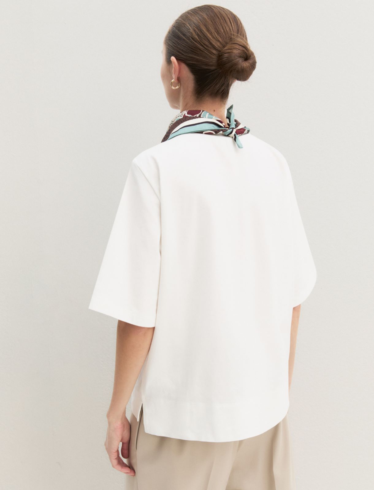 T-shirt in cotone stretch - BIANCO - Emme - 3