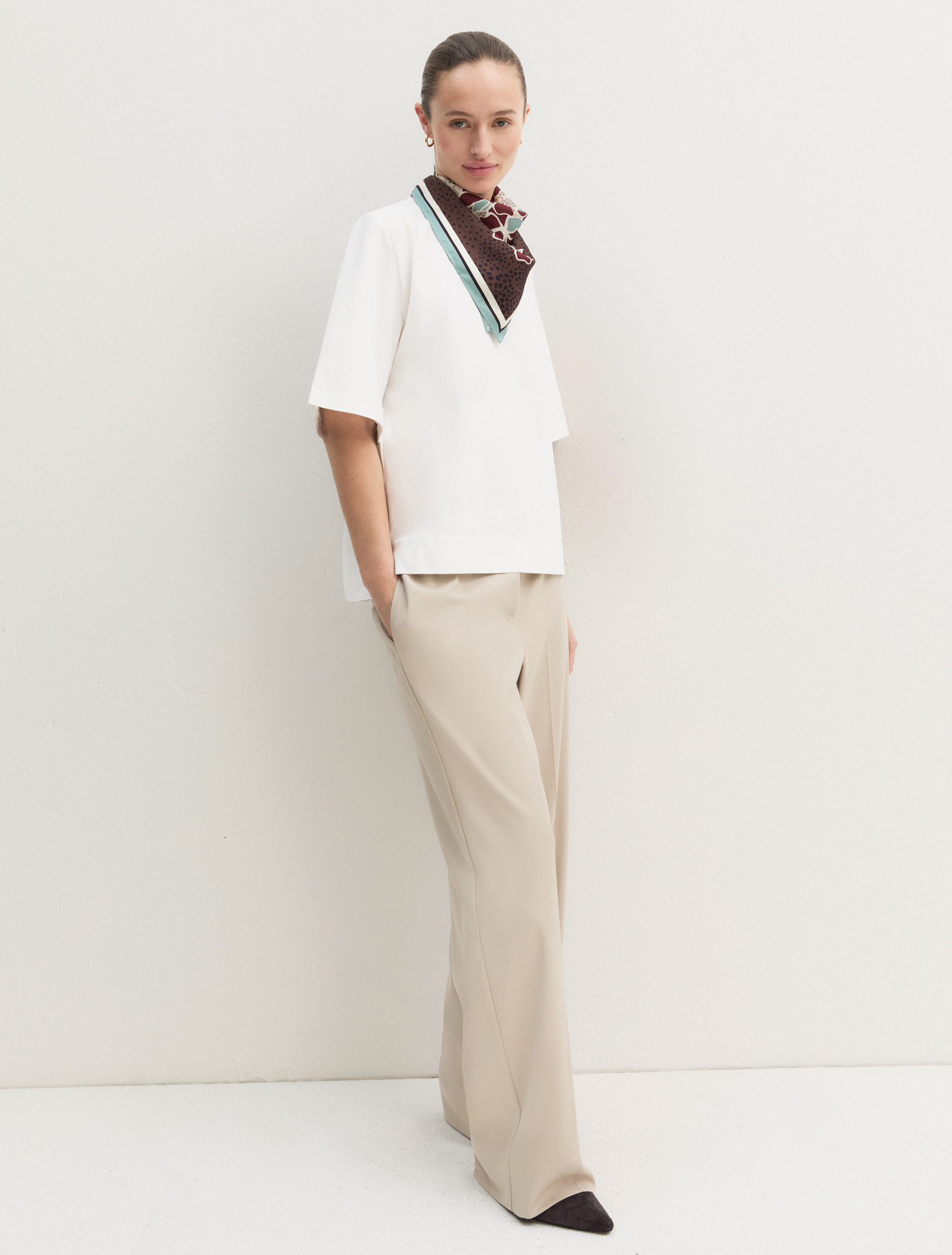 T-shirt in cotone stretch - BIANCO - Emme - 2