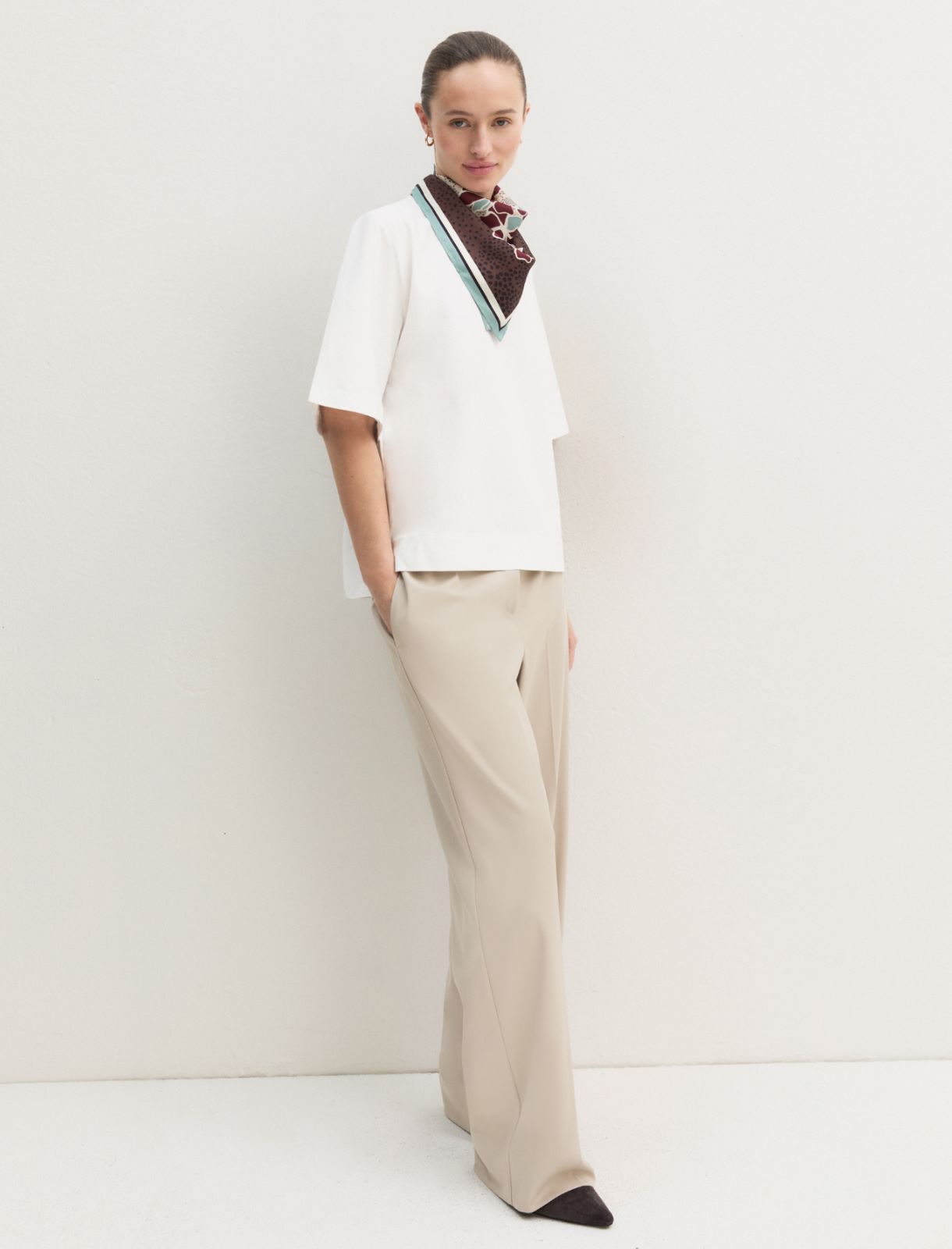 T-shirt in cotone stretch - BIANCO - Emme - 2
