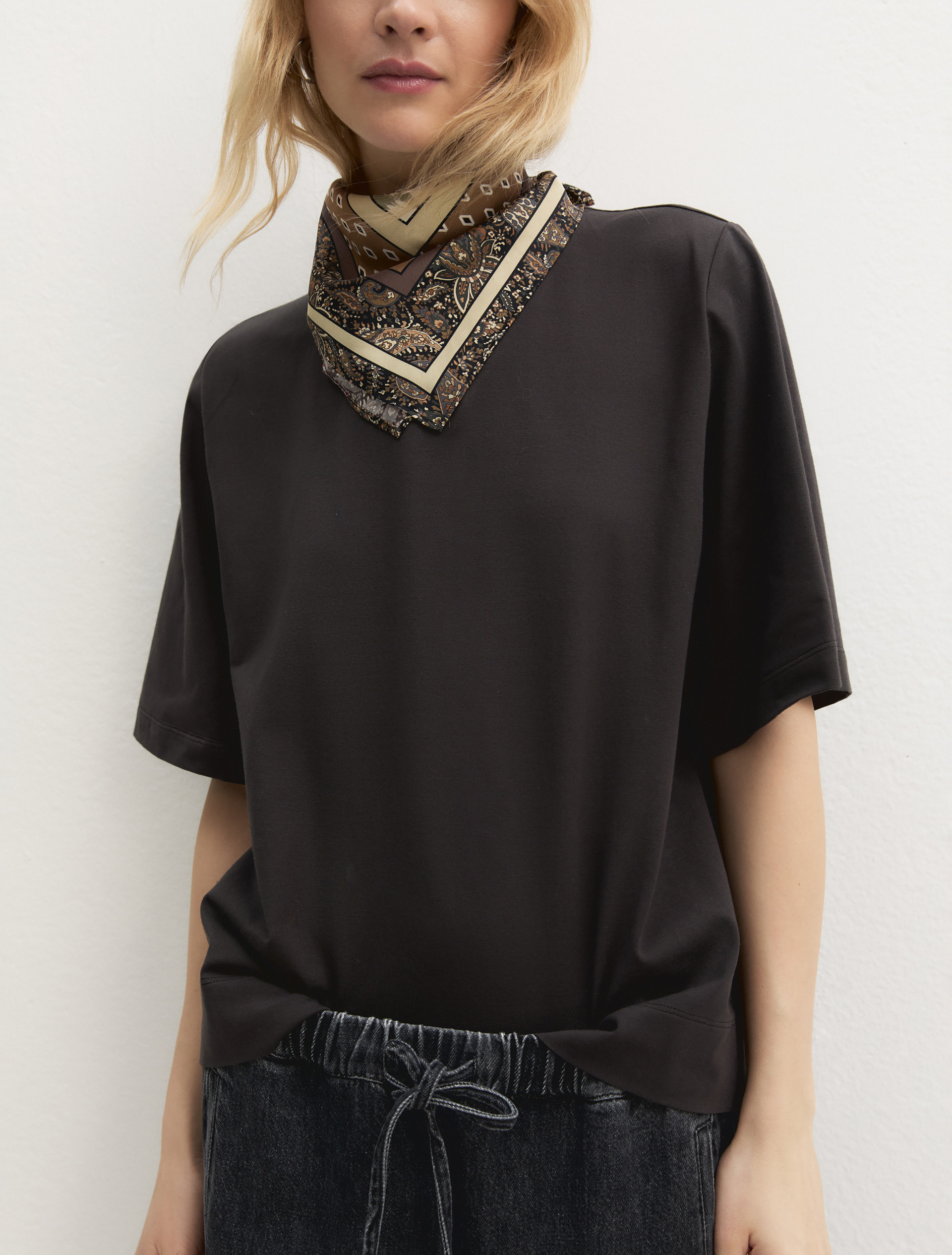 T-shirt in cotone stretch - TESTA DI MORO - Emme - 5