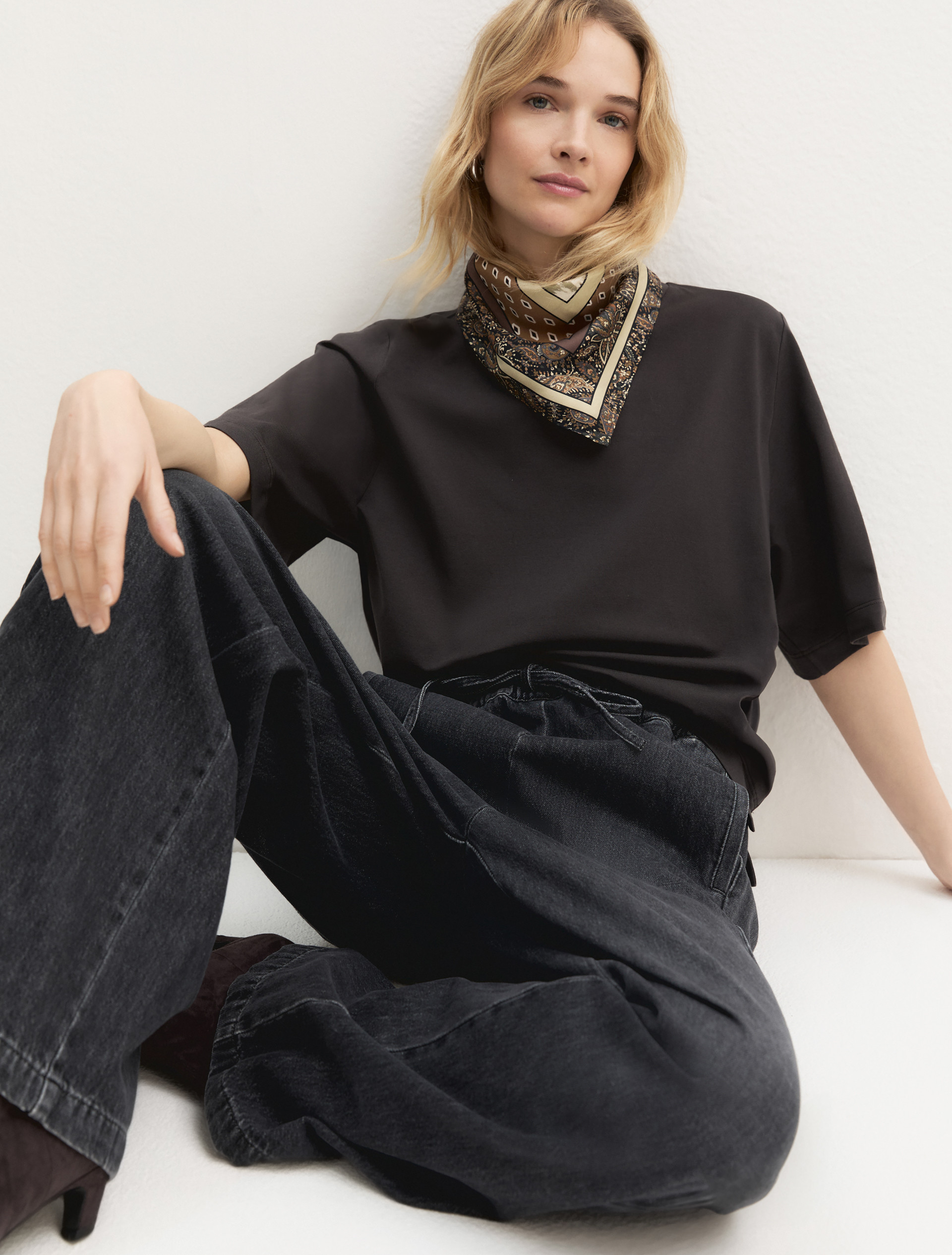T-shirt in cotone stretch - TESTA DI MORO - Emme - 1