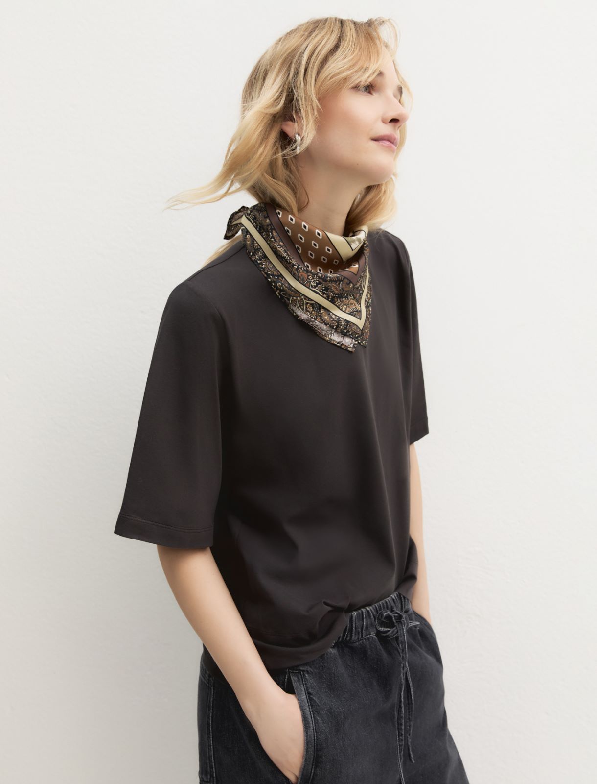 T-shirt in cotone stretch - TESTA DI MORO - Emme - 6