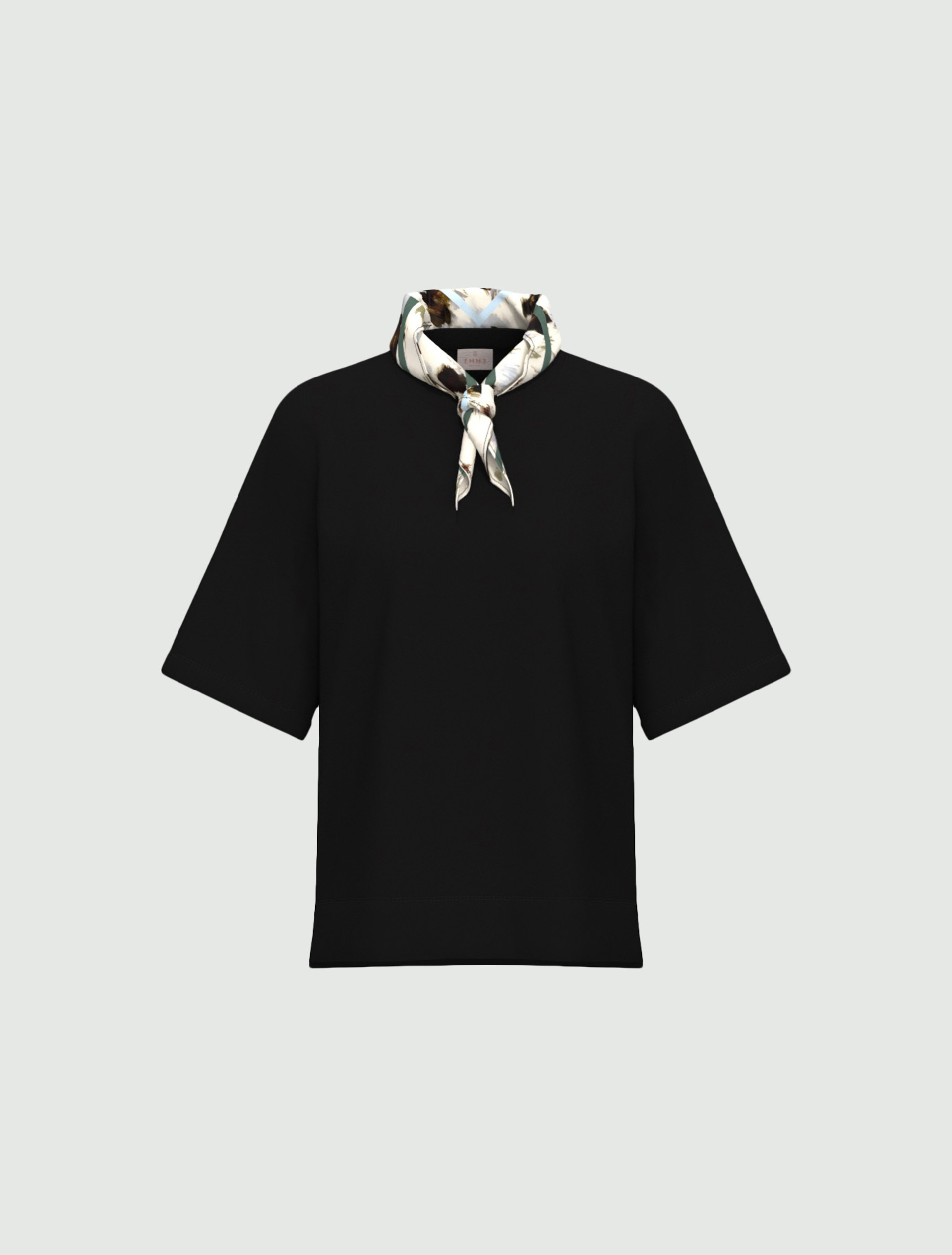 T-shirt in cotone stretch - NERO - Emme - 4