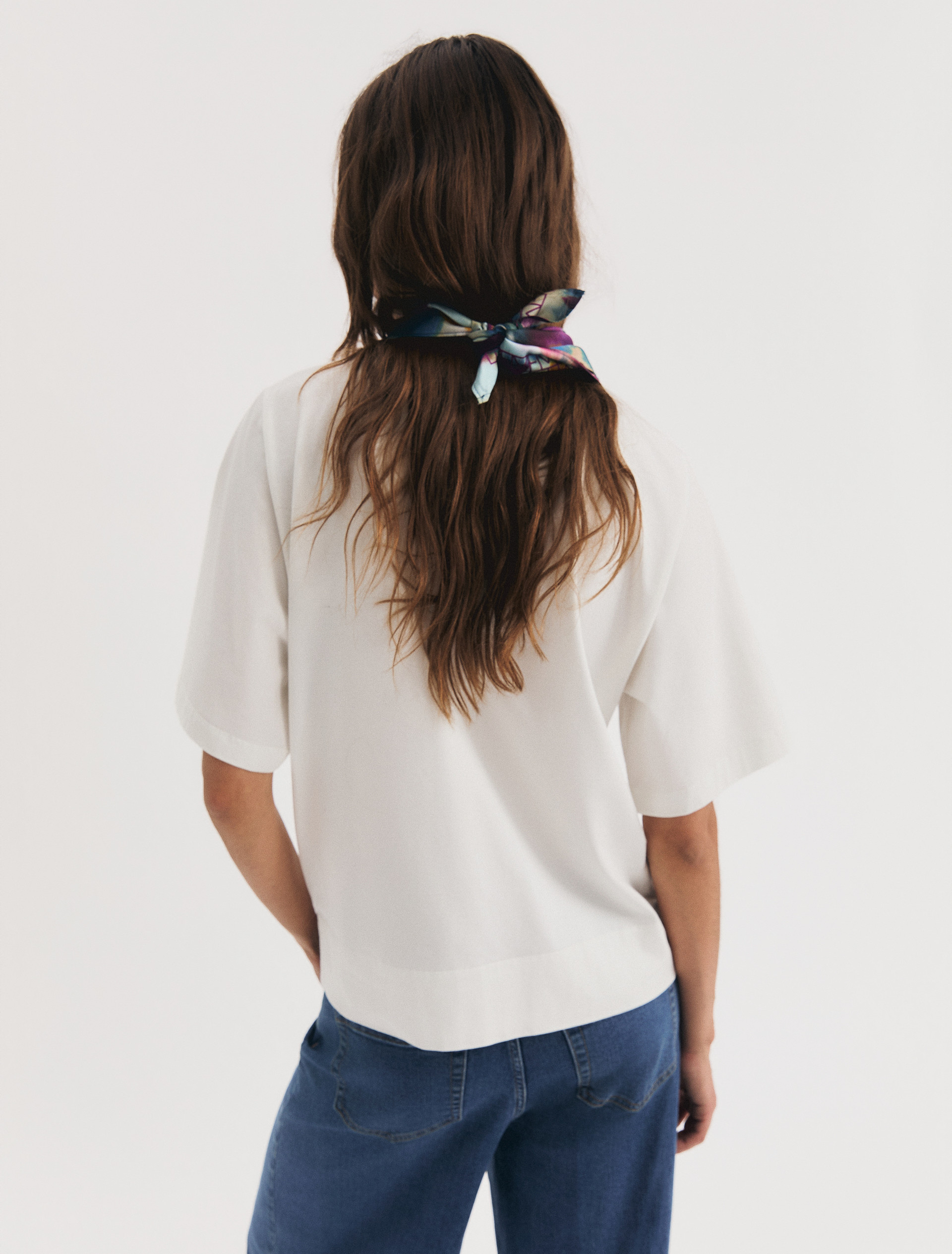 Stretch-cotton T-shirt - WHITE - Emme - 2