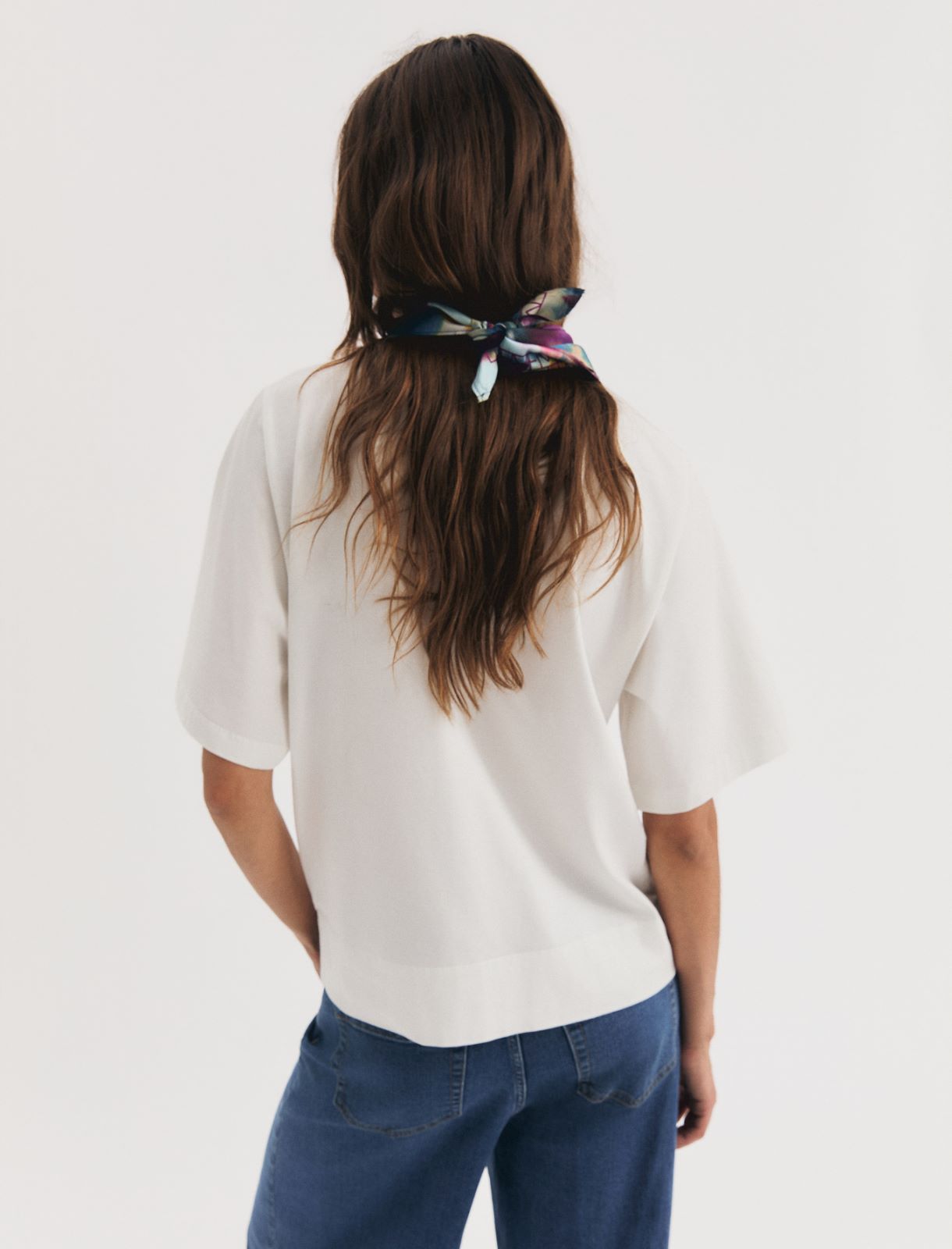 Stretch-cotton T-shirt - WHITE - Emme - 2